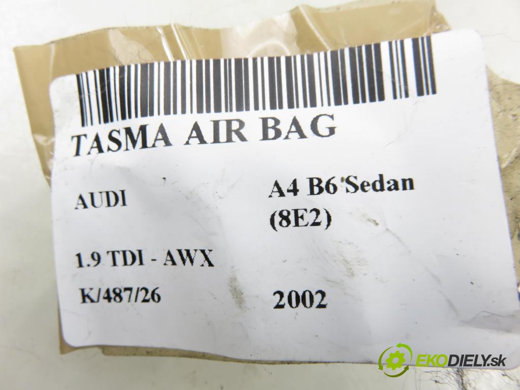 AUDI A4 (8E2, B6) SEDAN 2002 96,00 1.9 TDI PD 130 - AWX 1896,00 PÁSKA: air BAG 8E0953541C