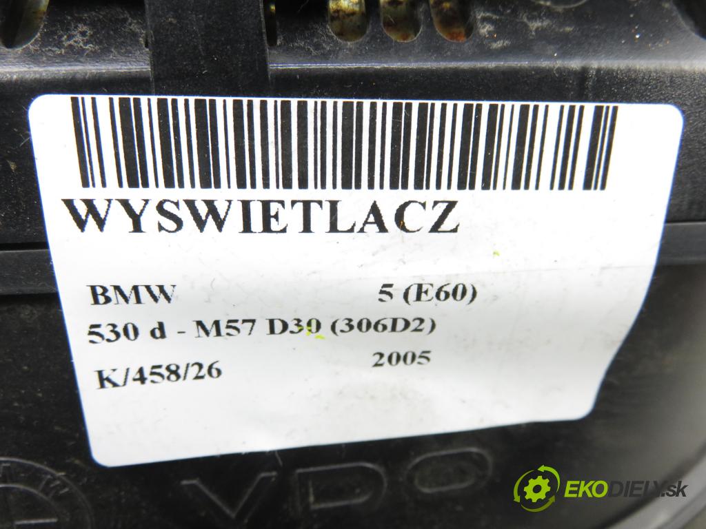 BMW 5 (E60) SEDAN 2005 0,00 530 d - M57 D30 (306D2) 2993,00 ZOBRAZIT: 9151978
