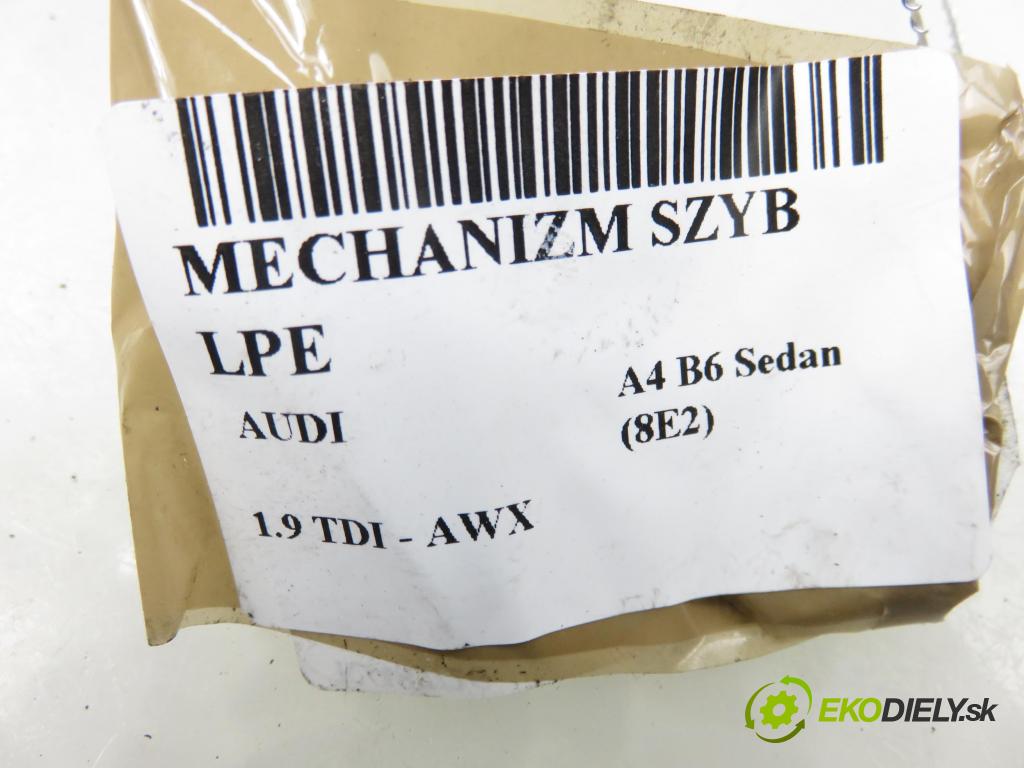 AUDI A4 (8E2, B6) SEDAN 2002 96,00 1.9 TDI PD 130 - AWX 1896,00 Mechanizmus okien 8E1959801B