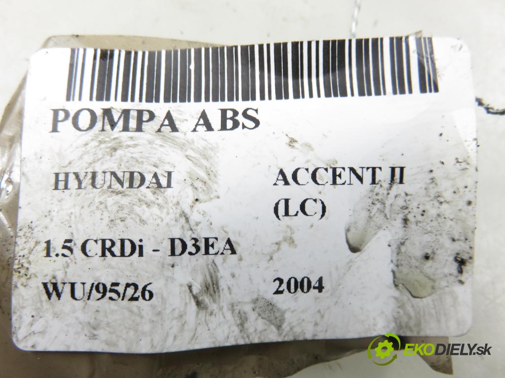 HYUNDAI ACCENT II (LC) LIFTBACK 2004 60,00 1.5 CRDi - D3EA 1493,00 pumpa ABS 0295625000 (Pumpa ABS)