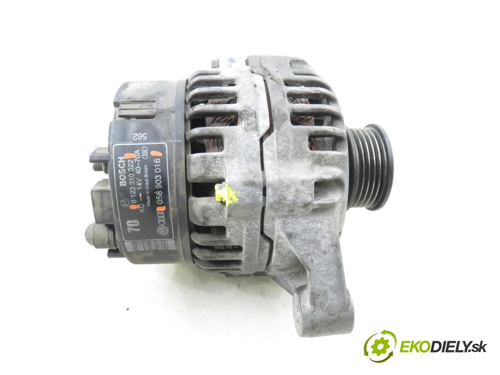 AUDI A4 (8D2, B5) SEDAN 1995 74,00 1.6 8V 100 - ADP 1595,00 Alternátor 0123310022 ; 058903016 (Alternátor)