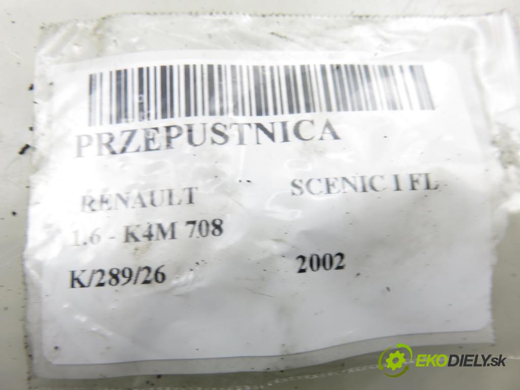 RENAULT SCENIC I (JA0/1_) MINIVAN 2002 0,00 1.6 - K4M 708 1598,00 Škrtiaca klapka 8200063652 ; 8200123061 ; 408239822001 (Škrtiaca klapka)