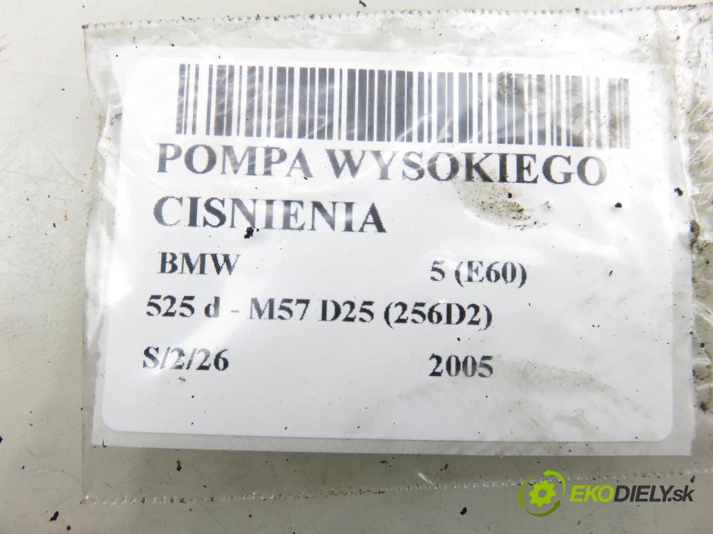 BMW 5 (E60) SEDAN 2005 130,00 525 d - M57 D25 177 (256D2) 2497,00 Pumpa vysokého tlaku 7788678 ; 0445010073 ; 0928400560