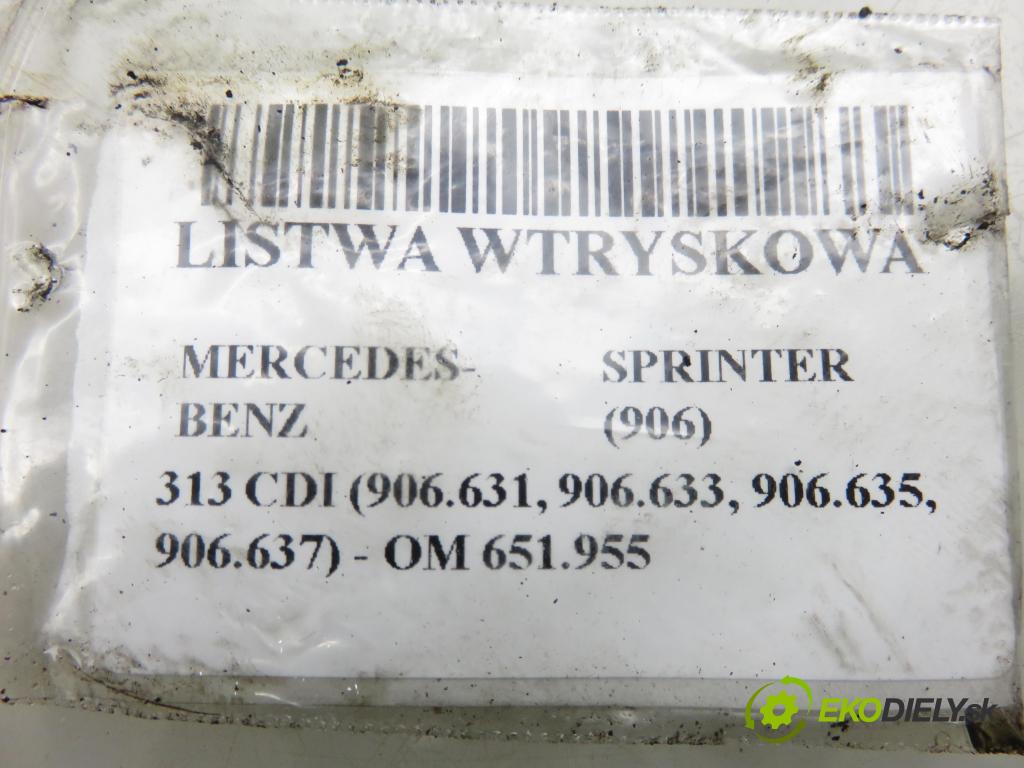 MERCEDES-BENZ SPRINTER 3,5-t Skrzynia (906) FURGON 2011 95,00 313 CDI (906.631, 906.633, 906.635, 906.637) - OM  2143,00 lišta vstřikovací 6510700495 ; 55PP2201 (Vstřikovací lišta)