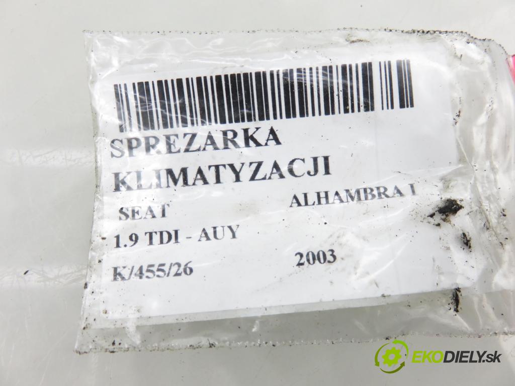 SEAT ALHAMBRA (7V8, 7V9) MINIVAN 2003 85,00 1.9 TDI PD 115 - AUY 1896,00 KOMPRESOR: klimatizace 1J0820803L (Kompresor klimatizace)