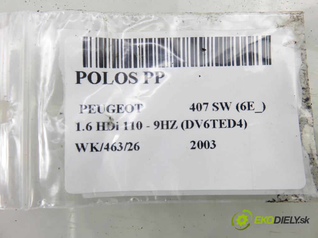 PEUGEOT 407 SW (6E_) KOMBI 2003 80,00 1.6 HDi 110 - 9HZ (DV6TED4) 1560,00 Poloos PP