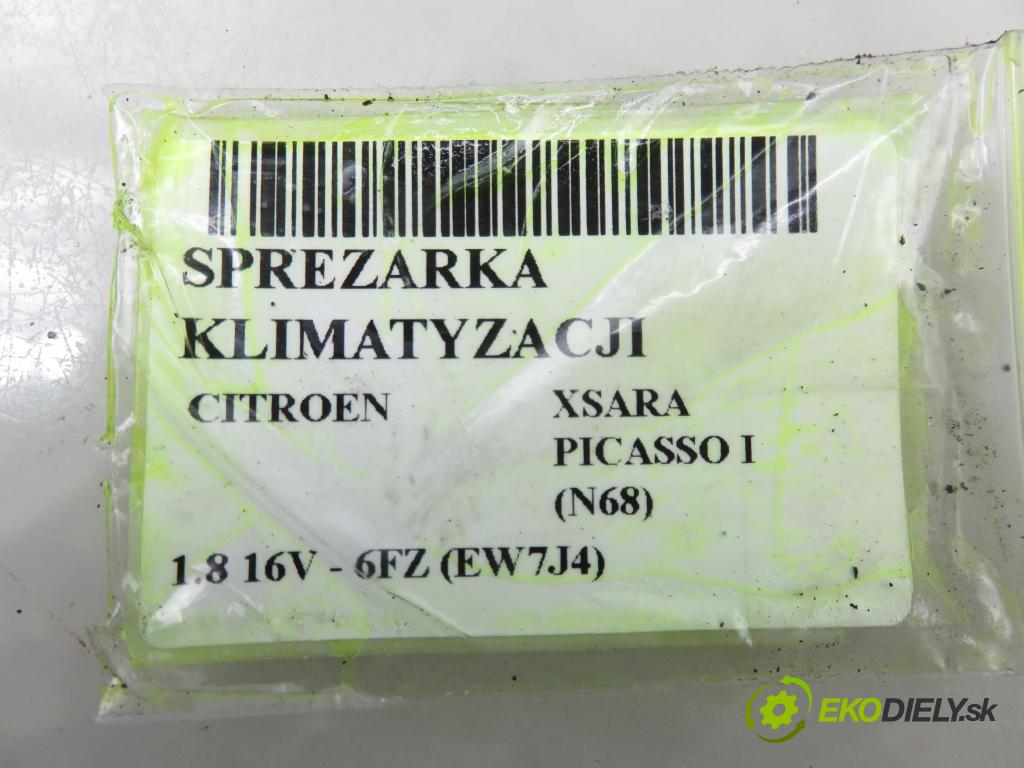 CITROEN XSARA PICASSO (N68) MINIVAN 2001 85,00 1.8 16V - 6FZ (EW7J4) 1749,00 KOMPRESOR: klimatizácie SD6VBF (Kompresor klimatizácie)