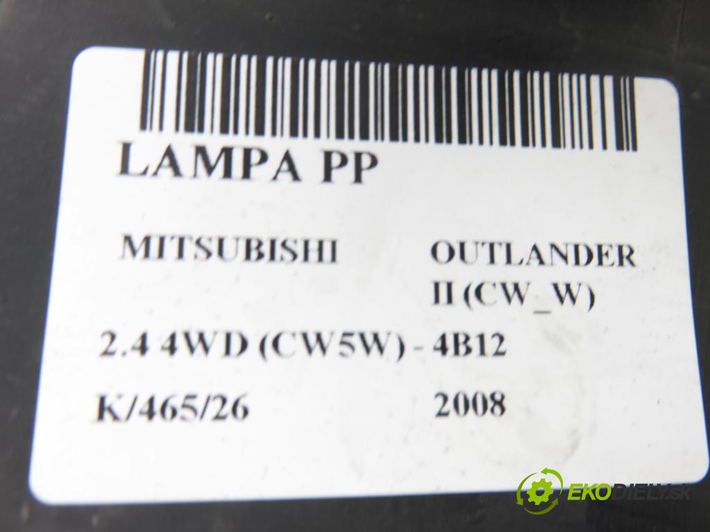 MITSUBISHI OUTLANDER II (CW_W) SUV 2008 125,00 2.4 MIVEC 4WD (CW5W) - 4B12 2360,00 Svetlo PP P5589R