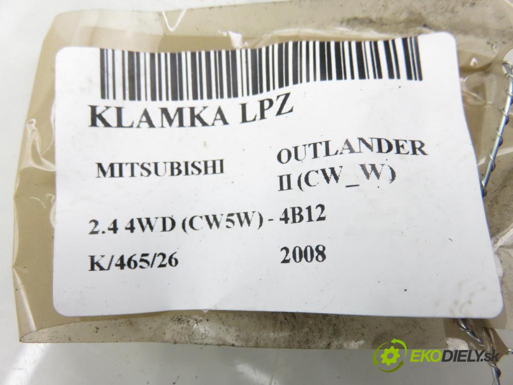 MITSUBISHI OUTLANDER II (CW_W) SUV 2008 125,00 2.4 MIVEC 4WD (CW5W) - 4B12 2360,00 Kľučka LPZ