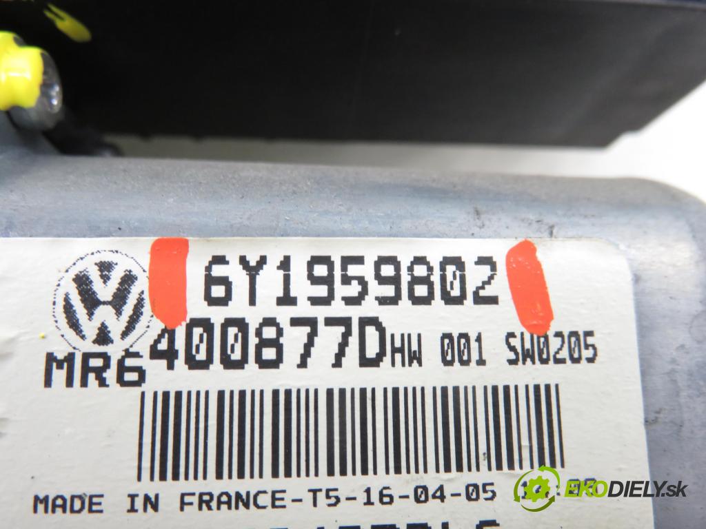 SKODA FABIA I (6Y2) HB 2005 55,00 1.4 16V - BKY 1390,00 Motorček sťahovania okien PP 6Y1959802