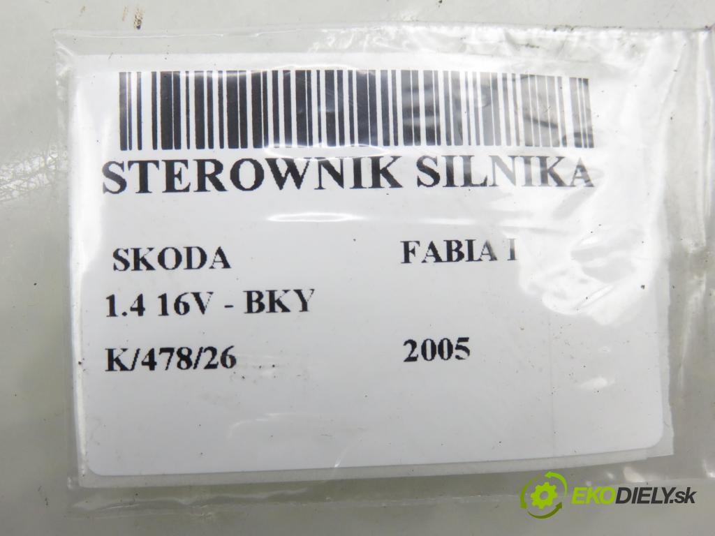 SKODA FABIA I (6Y2) HB 2005 55,00 1.4 16V - BKY 1390,00 Riadiaca jednotka Motor 036906034JE
