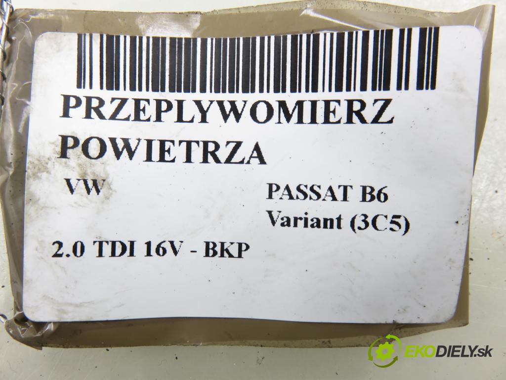 VW PASSAT B6 Variant (3C5) KOMBI 2006 103,00 2.0 TDI 16V - BKP 1968,00 váha vzduchu vzduchu F00C2G2055