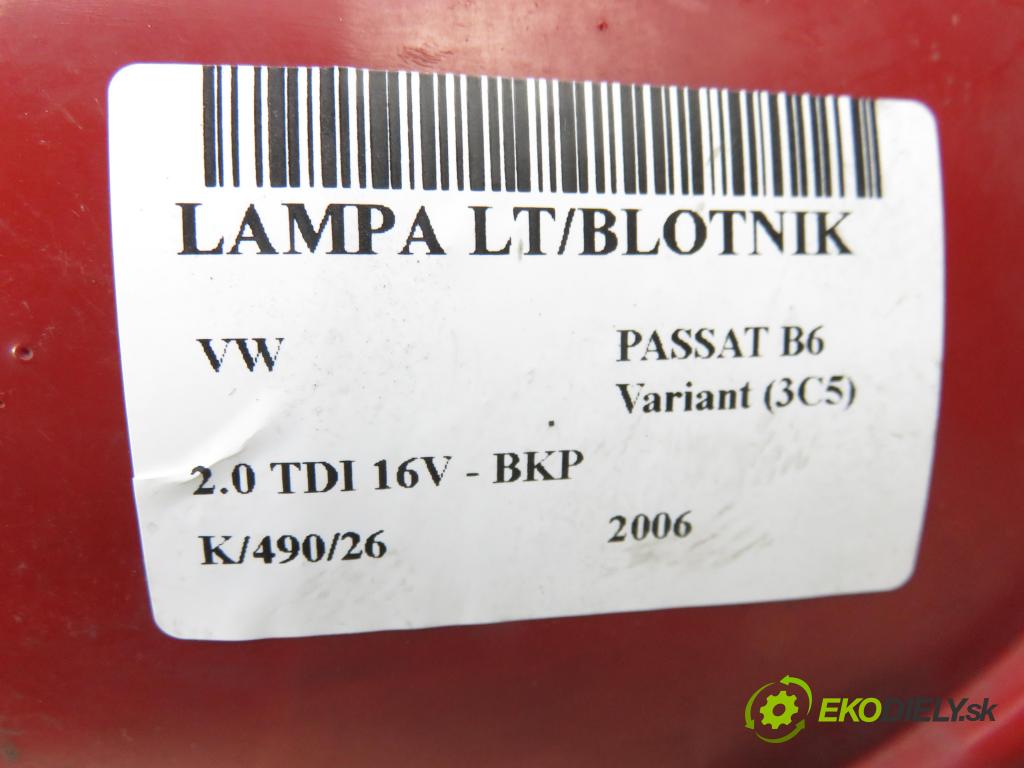 VW PASSAT B6 Variant (3C5) KOMBI 2006 103,00 2.0 TDI 16V - BKP 1968,00 Svetlo ľavé zadné 3C9945096C
