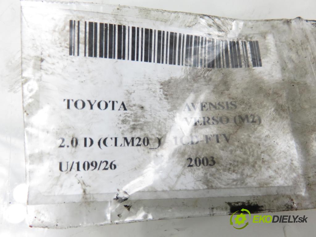 TOYOTA AVENSIS VERSO (_M2_) MINIVAN 2003 85,00 2.0 D (CLM20_) - 1CD-FTV 1995,00 vstřikovač 2367027030 (Vstřikovač paliva)