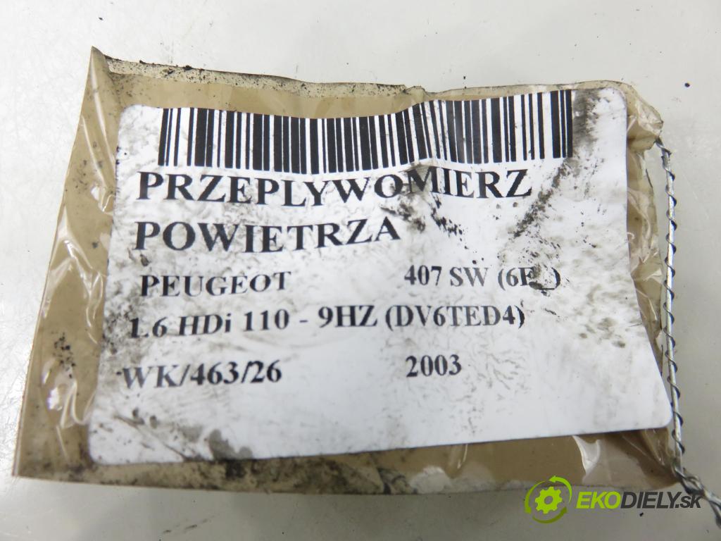 PEUGEOT 407 SW (6E_) KOMBI 2003 80,00 1.6 HDi 110 - 9HZ (DV6TED4) 1560,00 váha vzduchu vzduchu 9650010780