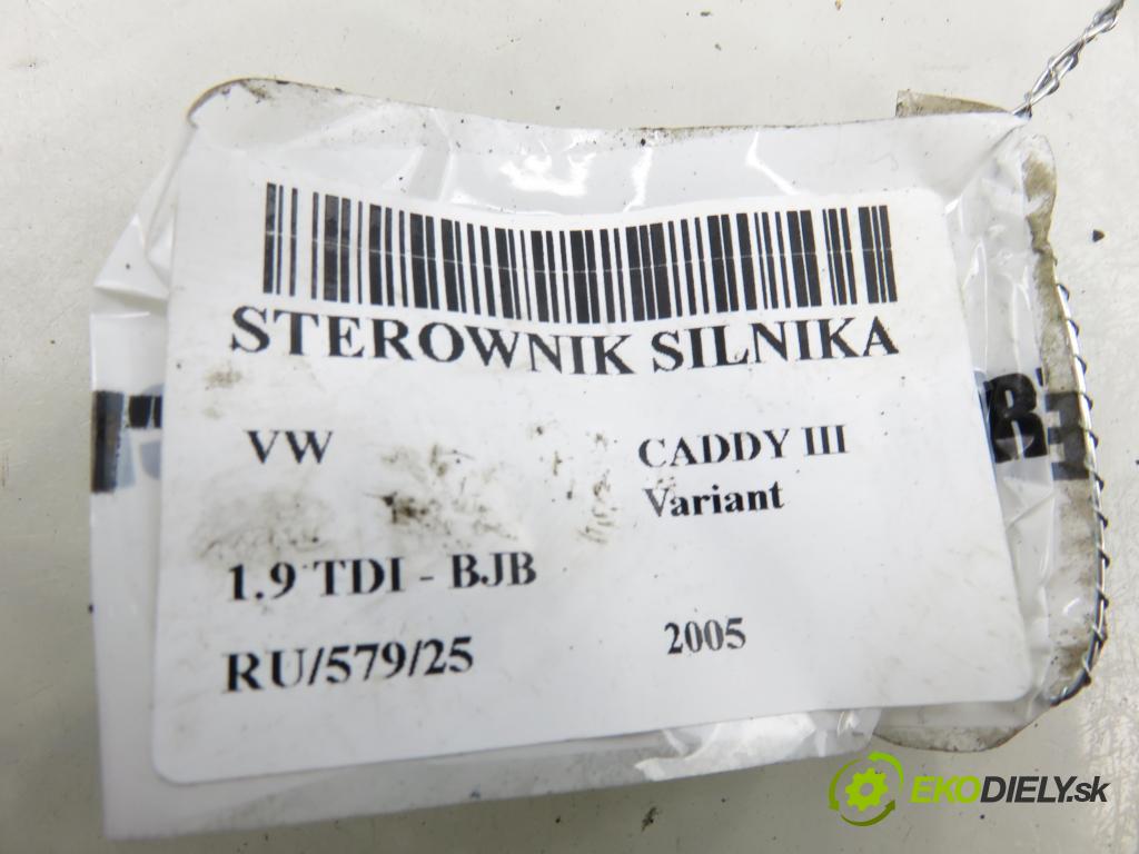 VW CADDY III Variant (2KB, 2KJ, 2CB, 2CJ) KOMBIVAN 2005 77,00 1.9 TDI - BJB 1896,00 Riadiaca jednotka Motor 03G906016DM ; 0281011882
