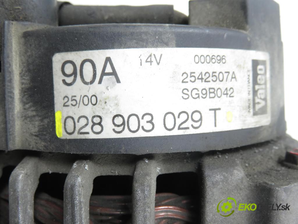 AUDI A4 (8E2, B6) SEDAN 2002 74,00 1.9 TDI PD 101 - AVB 1896,00 Alternátor 028903029T (Alternátor)