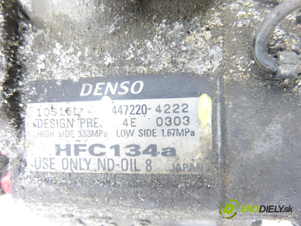 TOYOTA AVENSIS VERSO (_M2_) MINIVAN 2003 85,00 2.0 D (CLM20_) - 1CD-FTV 1995,00 KOMPRESOR: klimatizácie 4472204222 (Kompresor klimatizácie)