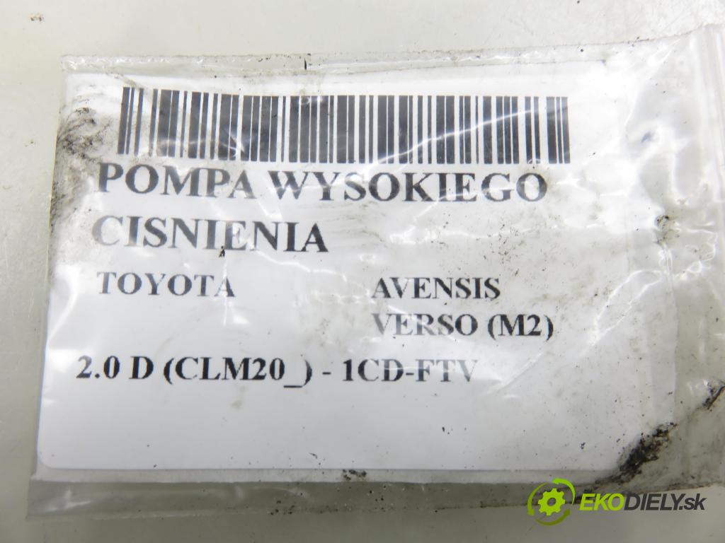 TOYOTA AVENSIS VERSO (_M2_) MINIVAN 2003 85,00 2.0 D (CLM20_) - 1CD-FTV 1995,00 Pumpa vysokého tlaku 2210027010 ; 09730000177