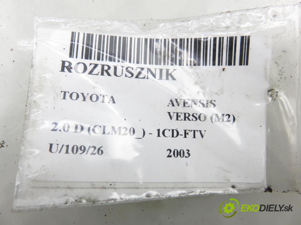 TOYOTA AVENSIS VERSO (_M2_) MINIVAN 2003 85,00 2.0 D (CLM20_) - 1CD-FTV 1995,00 Štartér 2810064430 ; 2280009221 (Štartér)