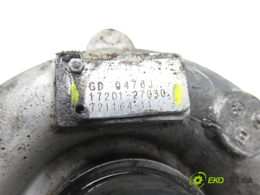 TOYOTA AVENSIS VERSO (_M2_) MINIVAN 2003 85,00 2.0 D (CLM20_) - 1CD-FTV 1995,00 Turbodúchadlo 1720127030 (Turbodúchadlo (kompletné))