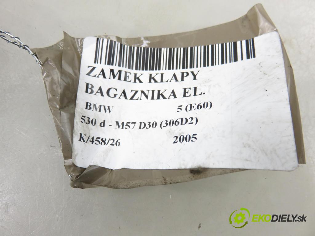 BMW 5 (E60) SEDAN 2005 0,00 530 d - M57 D30 (306D2) 2993,00 zámok dverí kufor EL. 8196401