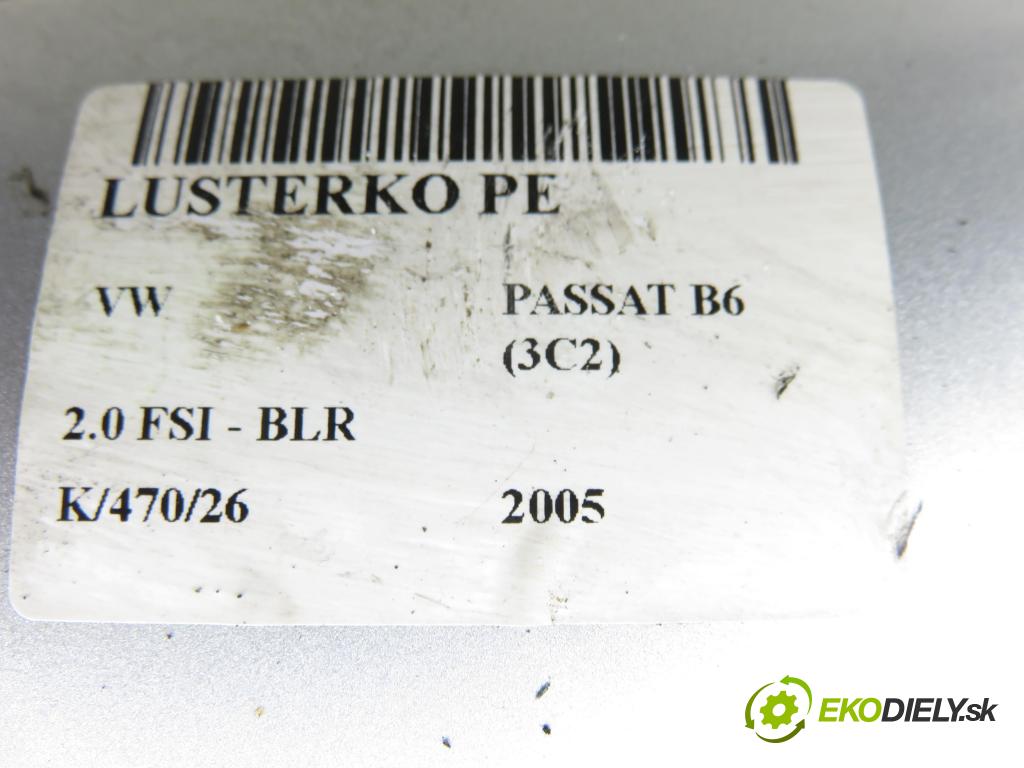 VW PASSAT B6 (3C2) SEDAN 2005 110,00 2.0 FSI - BLR 1984,00 Spätné zrkadlo