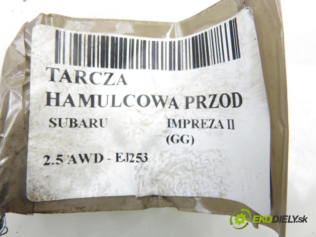 SUBARU IMPREZA kombi (GG) KOMBI 2005 123,00 2.5 167 2457,00 Lamela kotúč brzdová predný