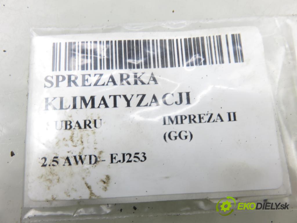 SUBARU IMPREZA kombi (GG) KOMBI 2005 123,00 2.5 167 2457,00 KOMPRESOR: klimatizácie 73111FE040 (Kompresor klimatizácie)