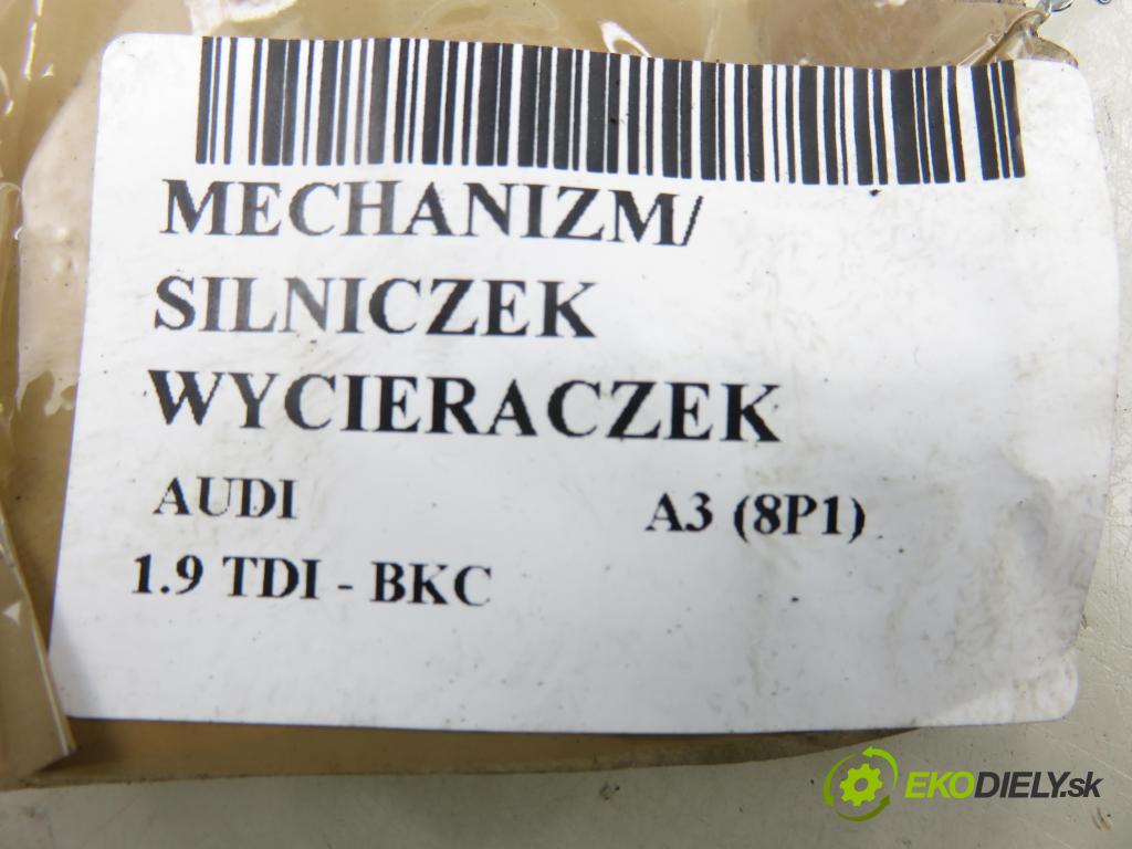 AUDI A3 (8P1) HB 2003 77,00 1.9 TDI PD 105 - BKC 1896,00 Motorček stieračov 8P1955119E ; 0390241995 ; 8P1955023F