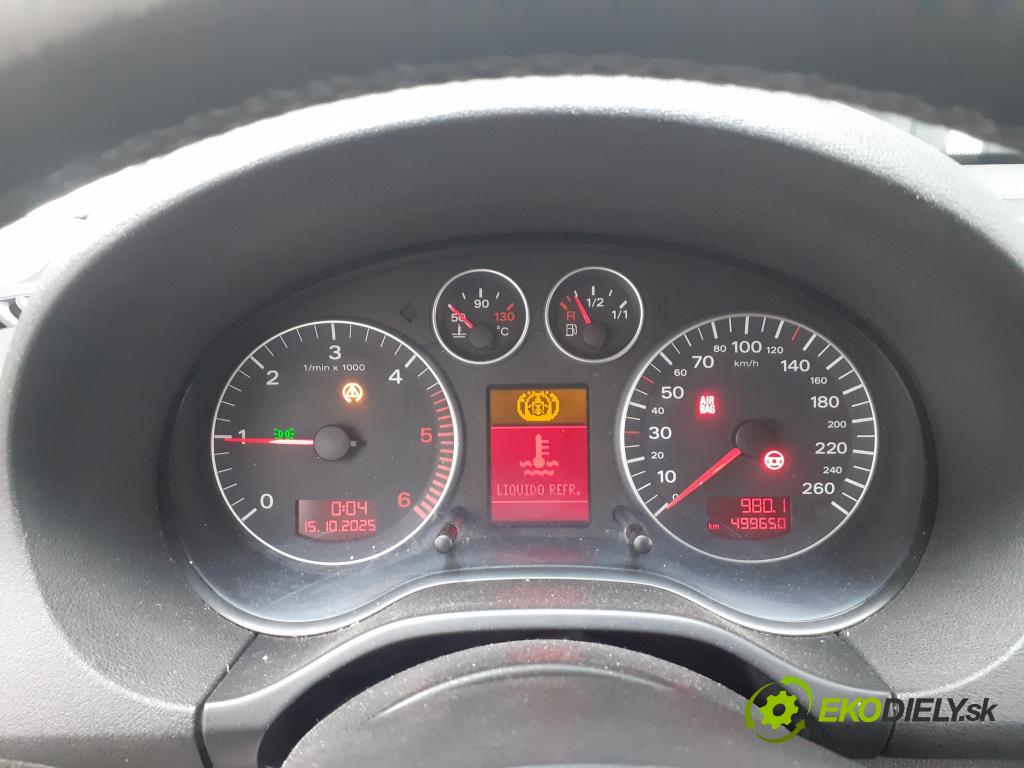 AUDI A3 (8P1) HB 2003 77,00 1.9 TDI PD 105 - BKC 1896,00 Prístrojovka elektrický 8P0920930F