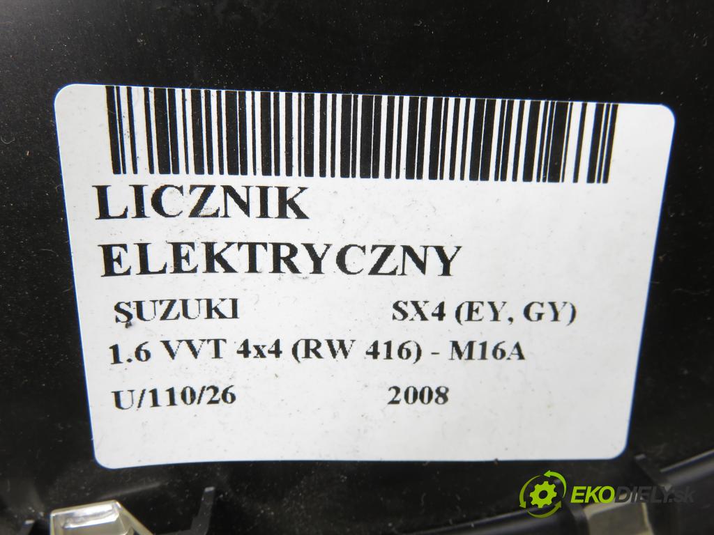 SUZUKI SX4 (EY, GY) CROSSOVER 2008 79,00 1.6 VVT 4x4 (RW 416) 107 - M16A 1586,00 Prístrojovka elektrický 3411079J20 ; A2C53141294