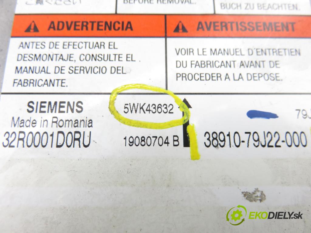 SUZUKI SX4 (EY, GY) CROSSOVER 2008 79,00 1.6 VVT 4x4 (RW 416) 107 - M16A 1586,00 MODUL air BAG 3891079J22000 ; 5WK43632