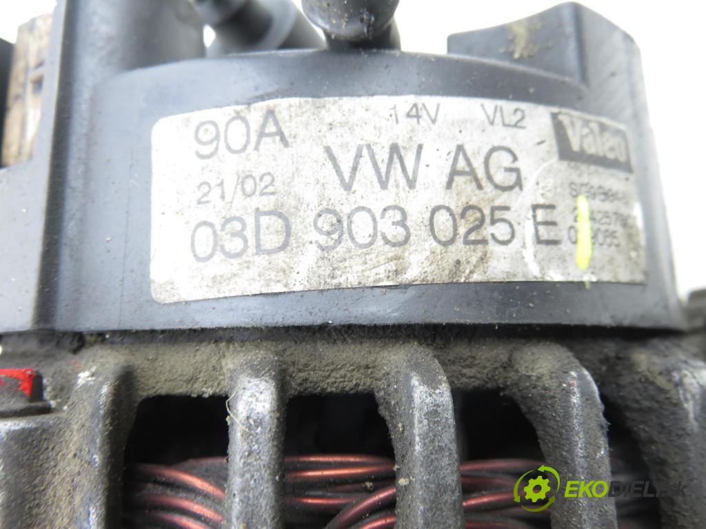 VW POLO (9N_) HB 2002 47,00 1.2 12V 64 - AZQ 1198,00 Alternátor 03D903025E (Alternátor)