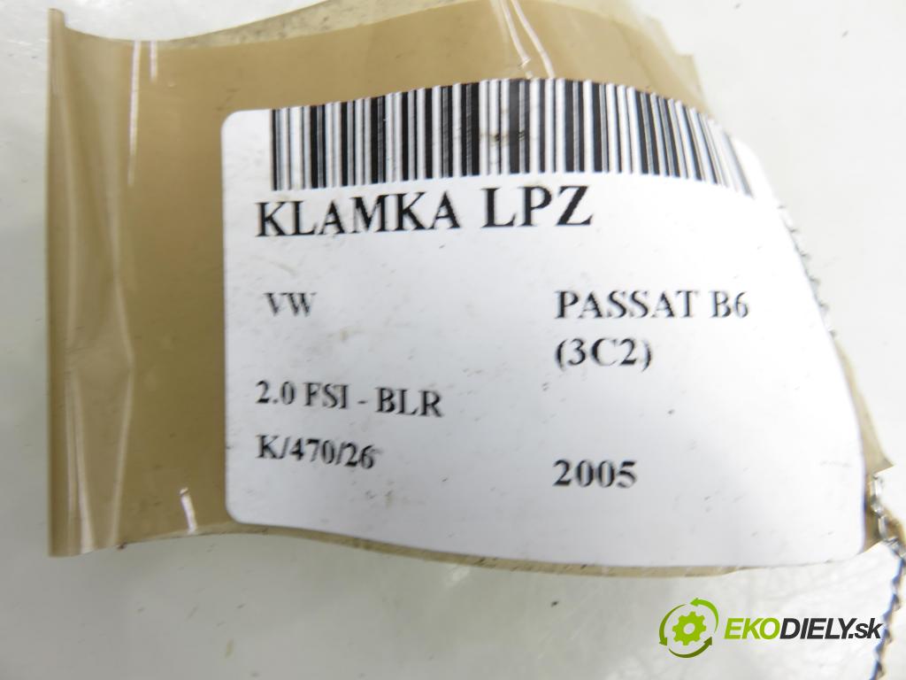 VW PASSAT B6 (3C2) SEDAN 2005 110,00 2.0 FSI - BLR 1984,00 Kľučka LPZ 3C0837885