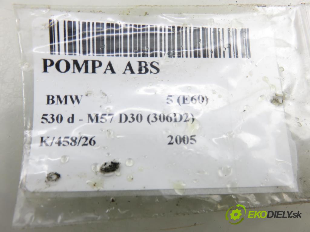 BMW 5 (E60) SEDAN 2005 0,00 530 d - M57 D30 (306D2) 2993,00 Pumpa ABS 0265950376 ; 6769707 (Pumpa ABS)