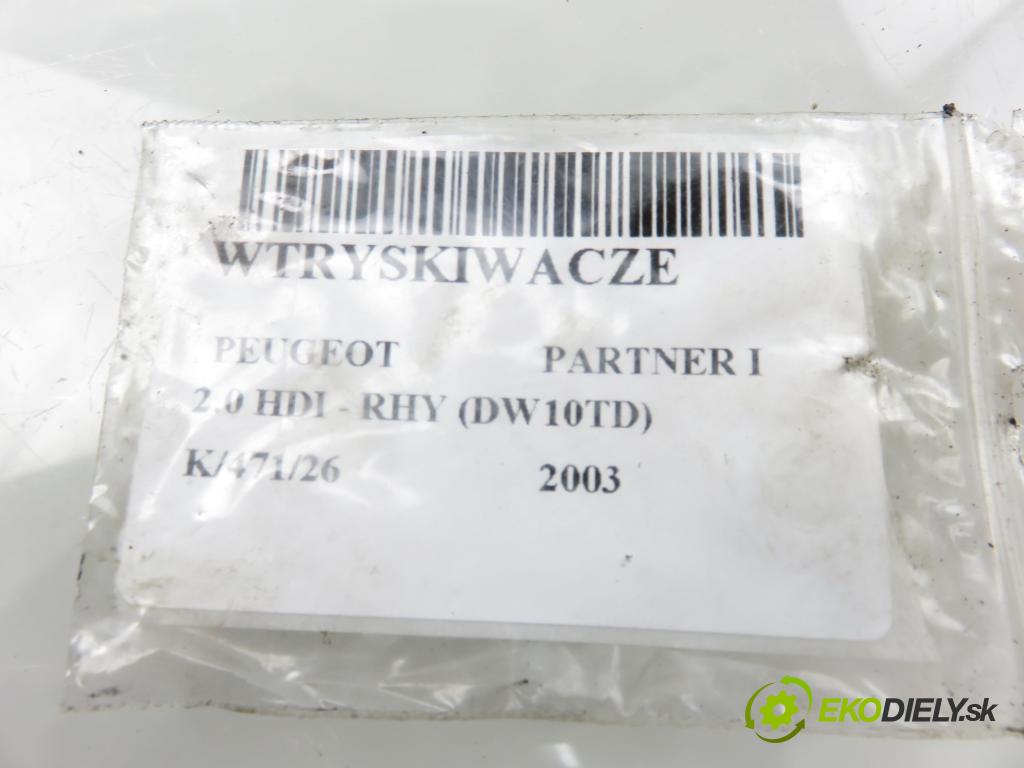 PEUGEOT PARTNER Combispace (5F) KOMBIVAN 2003 66,00 2.0 HDI - RHY (DW10TD) 1997,00 vstřikovač 9636819380 (Vstřikovač paliva)