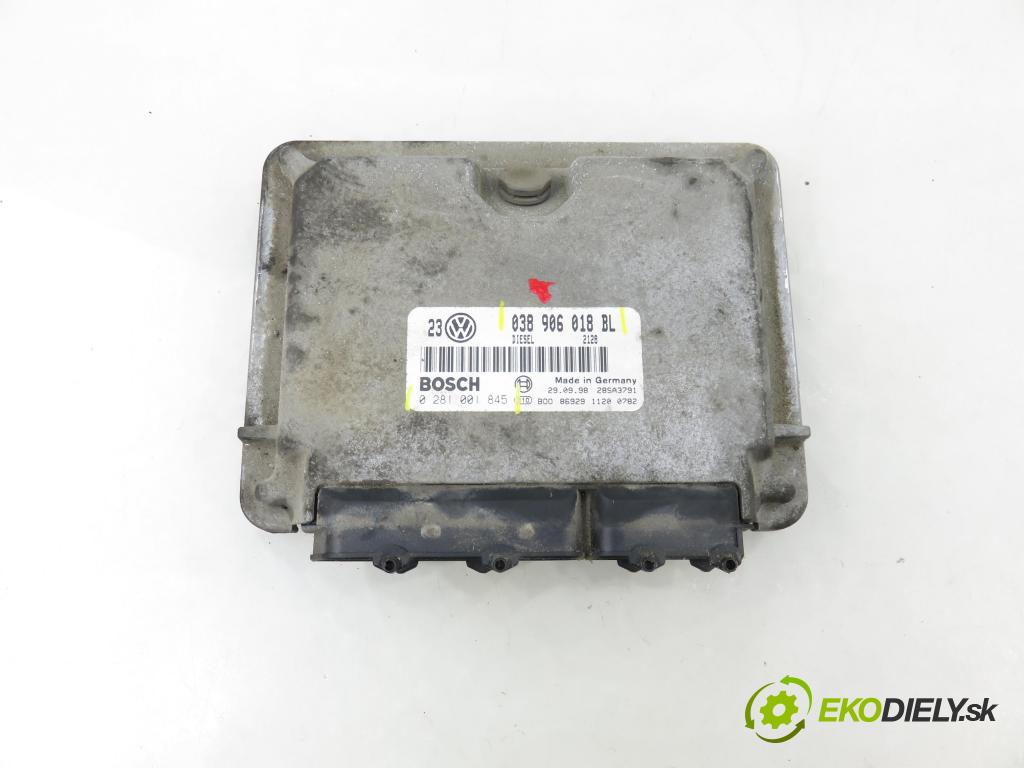 VW BORA (1J2) SEDAN 2000 66,00 1.9 TDI - AGR 1896,00 Riadiaca jednotka Motor 038906018BL ; 0281001845