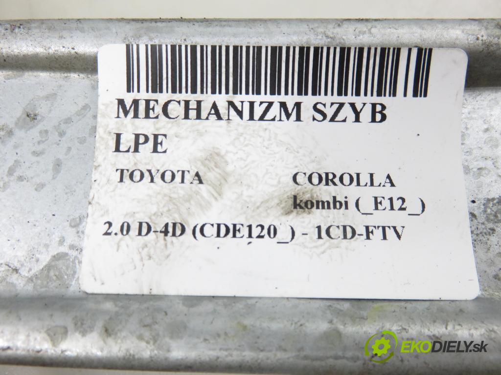 TOYOTA COROLLA kombi (_E12_) KOMBI 2004 66,00 2.0 D-4D (CDE120_) - 1CD-FTV 1995,00 Mechanizmus okien 6982002150