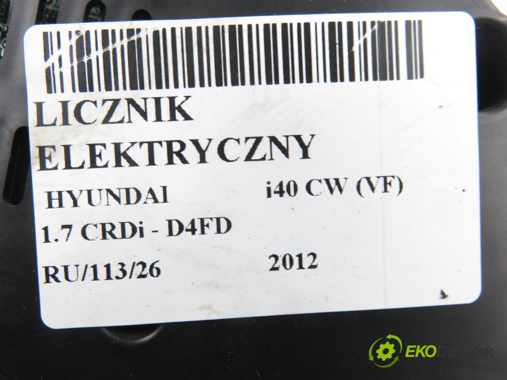 HYUNDAI i40 CW (VF) KOMBI 2012 100,00 1.7 CRDi 136 - D4FD 1685,00 prístrojovka elektrický 940113Z000