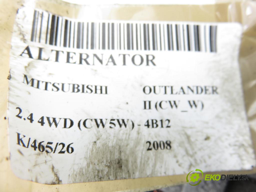 MITSUBISHI OUTLANDER II (CW_W) SUV 2008 125,00 2.4 MIVEC 4WD (CW5W) - 4B12 2360,00 Alternátor 1800A053 (Alternátor)