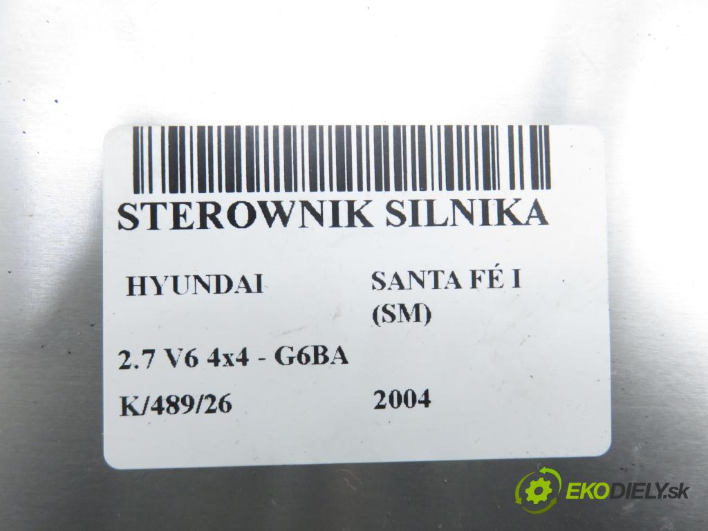 HYUNDAI SANTA FÉ I (SM) SUV 2004 127,00 2.7 V6 4x4 - G6BA 2656,00 Riadiaca jednotka Motor 3910837502 ; 5WY1733B