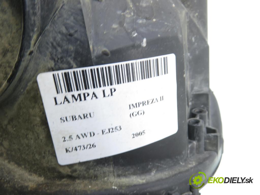 SUBARU IMPREZA kombi (GG) KOMBI 2005 123,00 2.5 167 2457,00 Svetlo LP 