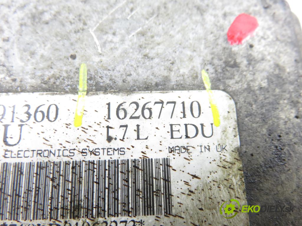 OPEL ASTRA G liftback (T98) HB 2003 55,00 1.7 DTI 16V - Y 17 DT 1686,00 Riadiaca jednotka pumpy 8971891360 ; 16267710