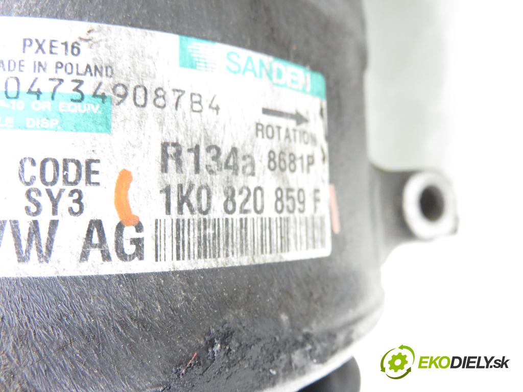 VW PASSAT B6 Variant (3C5) KOMBI 2006 103,00 2.0 TDI 16V - BKP 1968,00 KOMPRESOR: klimatizácie 1K0820859F (Kompresor klimatizácie)