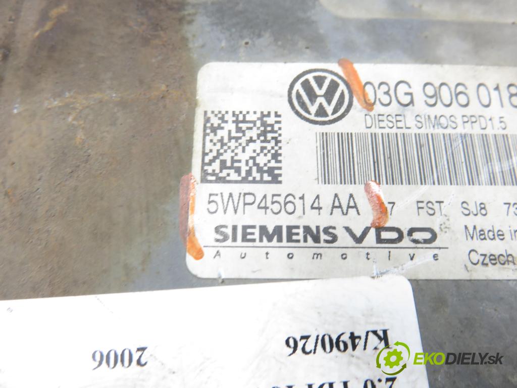 VW PASSAT B6 Variant (3C5) KOMBI 2006 103,00 2.0 TDI 16V - BKP 1968,00 Riadiaca jednotka Motor 03G906018FG ; 5WP45614AA
