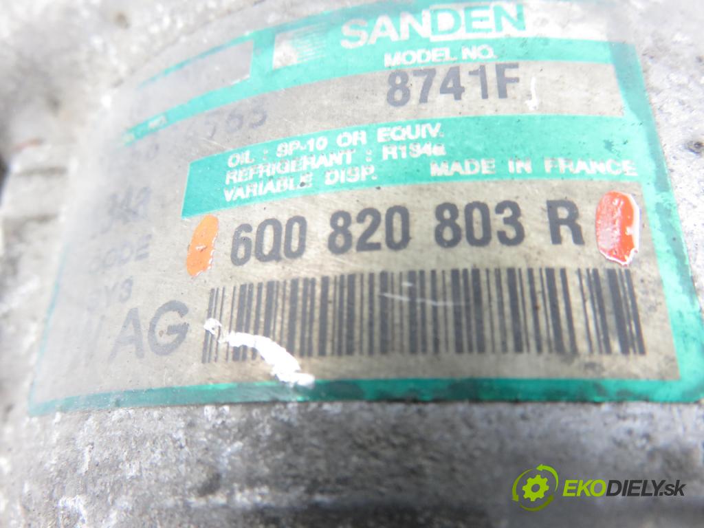 SKODA FABIA I (6Y2) HB 2005 55,00 1.4 16V - BKY 1390,00 KOMPRESOR: klimatizace 6Q0820803R (Kompresor klimatizace)