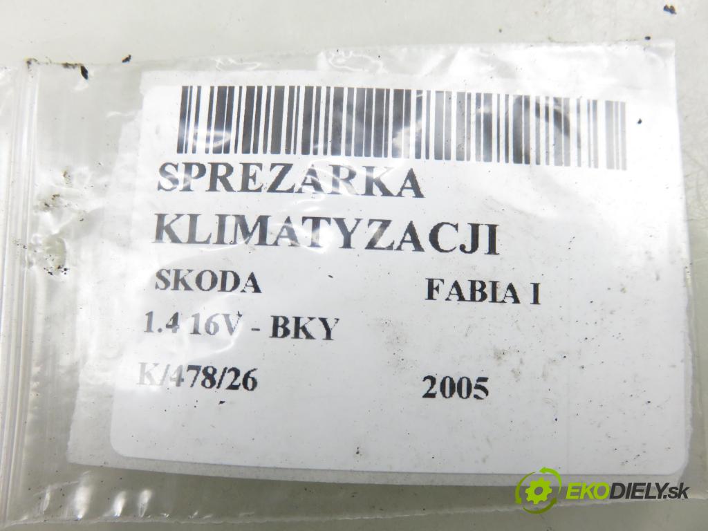 SKODA FABIA I (6Y2) HB 2005 55,00 1.4 16V - BKY 1390,00 KOMPRESOR: klimatizace 6Q0820803R (Kompresor klimatizace)