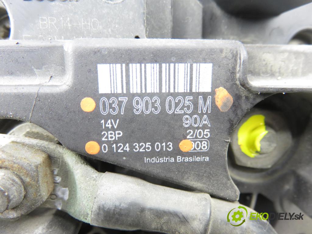 SKODA FABIA I (6Y2) HB 2005 55,00 1.4 16V - BKY 1390,00 Alternátor 037903025M ; 0124325013 (Alternátor)
