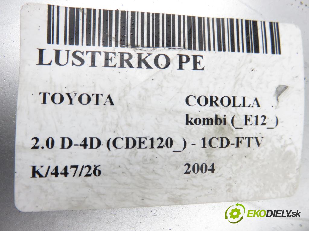 TOYOTA COROLLA kombi (_E12_) KOMBI 2004 66,00 2.0 D-4D (CDE120_) - 1CD-FTV 1995,00 Spätné zrkadlo